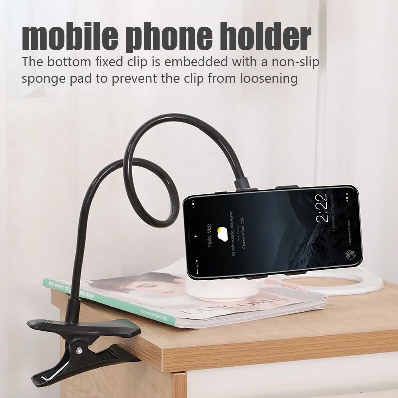 Adjustable Flexible  Phone Holder - Lazy Mount for Bed, Home & Desktop
