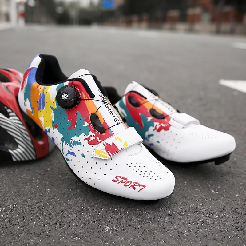 2023 MTB Cycling Shoes Men Mountain Footwear Racing Road Bicycle Flat Clit Sneaker Cleat Women Dirt Speed Route Bike Biking Spd