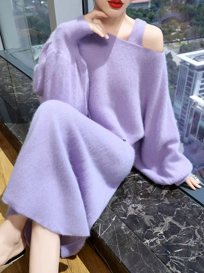100% Mink Cashme Knit High Quality Sweater