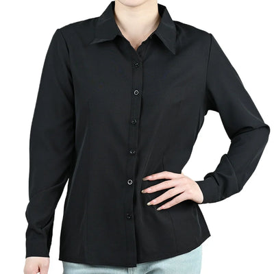 Office Women's White Black Blouse Spring