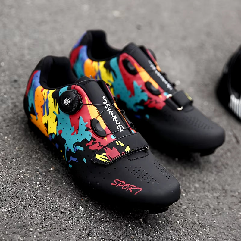 2023 MTB Cycling Shoes Men Mountain Footwear Racing Road Bicycle Flat Clit Sneaker Cleat Women Dirt Speed Route Bike Biking Spd
