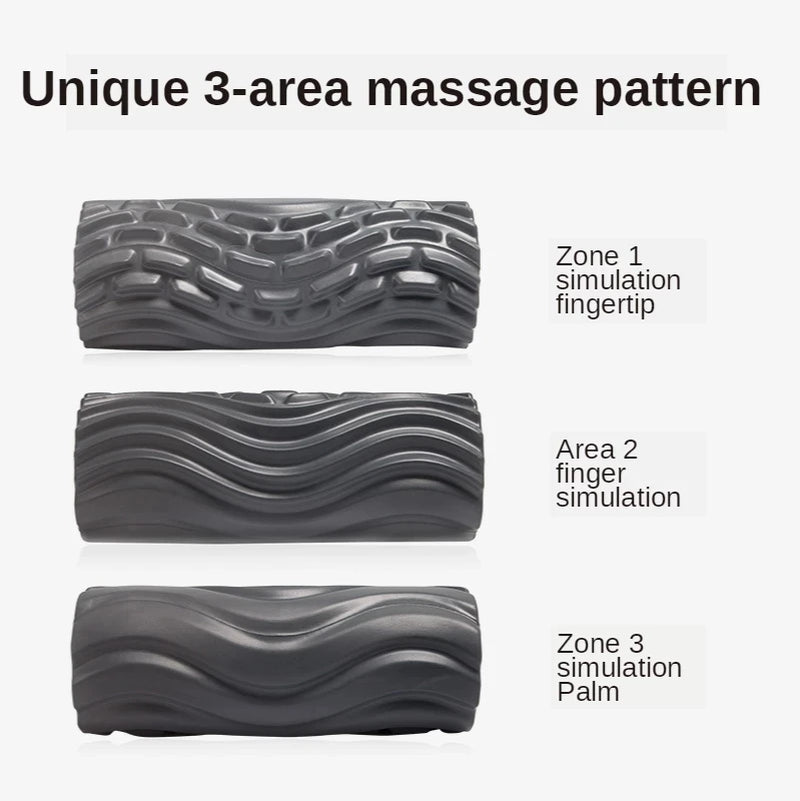 Deep Tissue Vibration Foam Roller - 4 Speed Rechargeable Electric Massage for Home Gym & Yoga