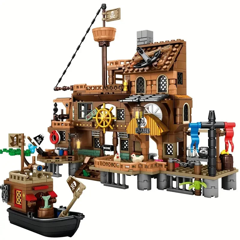 Pirate Island Fortress Building Blocks Set for Kids (675 pcs)-2