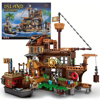 Pirate Island Fortress Building Blocks Set for Kids (675 pcs)-0