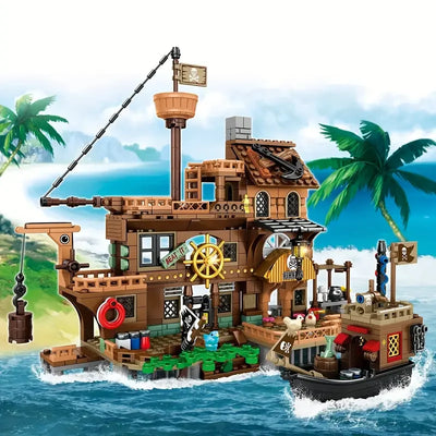 Pirate Island Fortress Building Blocks Set for Kids (675 pcs)-1