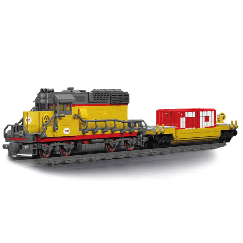 EMD SD40 Freight Train With Crane 1169pcs-2
