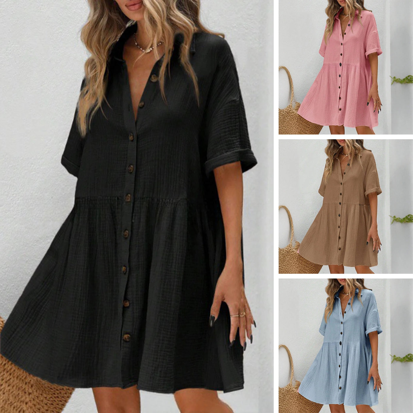 Loose Dresses European and American large-size