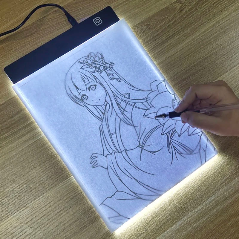Dimmable LED Drawing Copy Pad - Adjustable Light Notepad for Kids - Perfect Animation Painting & Educational Gift