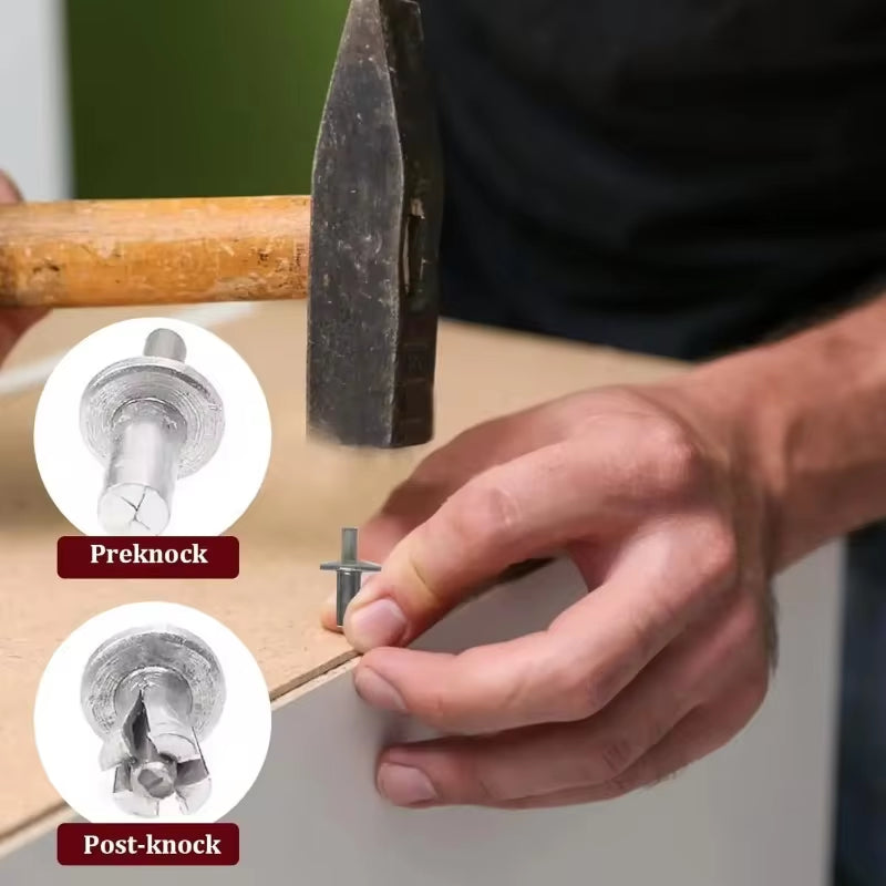 100X Professional Hammer Drive Expansion Rivets - Durable Aluminum Nail Heads for Efficient Fastening and Piercing