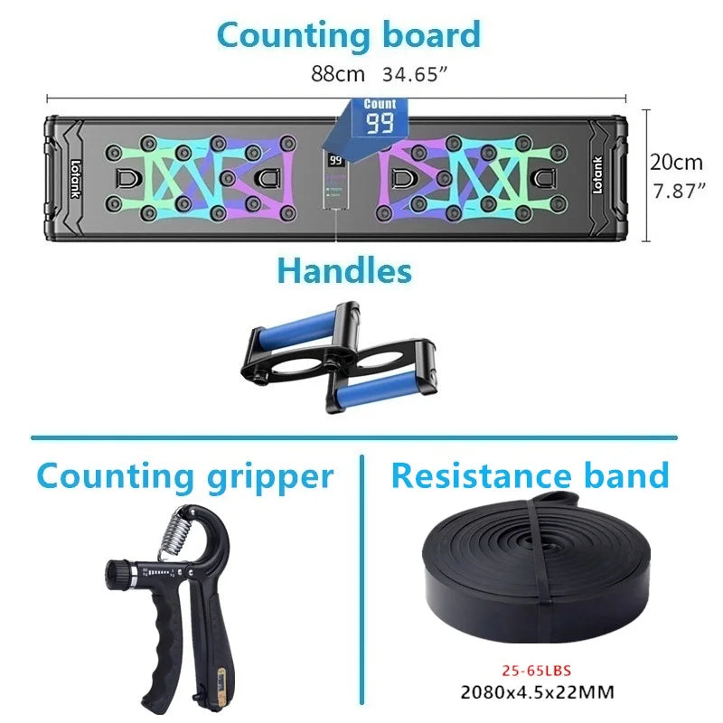 Versatile Counting Folding Push-Up Board - Enhance Abs & Strengthen Muscles with Portable Fitness Equipment