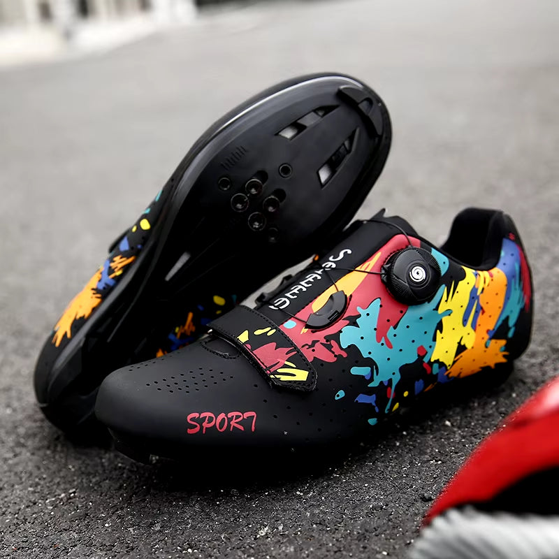 2023 MTB Cycling Shoes Men Mountain Footwear Racing Road Bicycle Flat Clit Sneaker Cleat Women Dirt Speed Route Bike Biking Spd