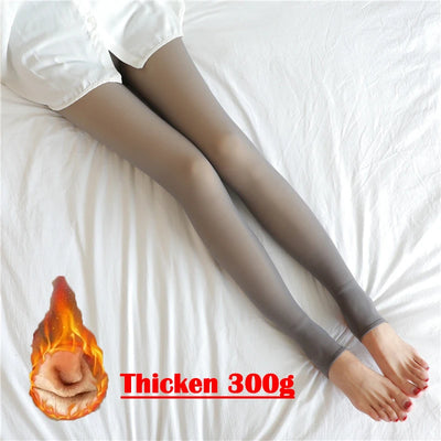 Woman Thermal Tights Sexy Translucent