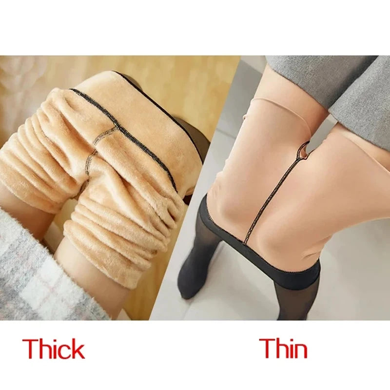 Woman Thermal Tights Sexy Translucent