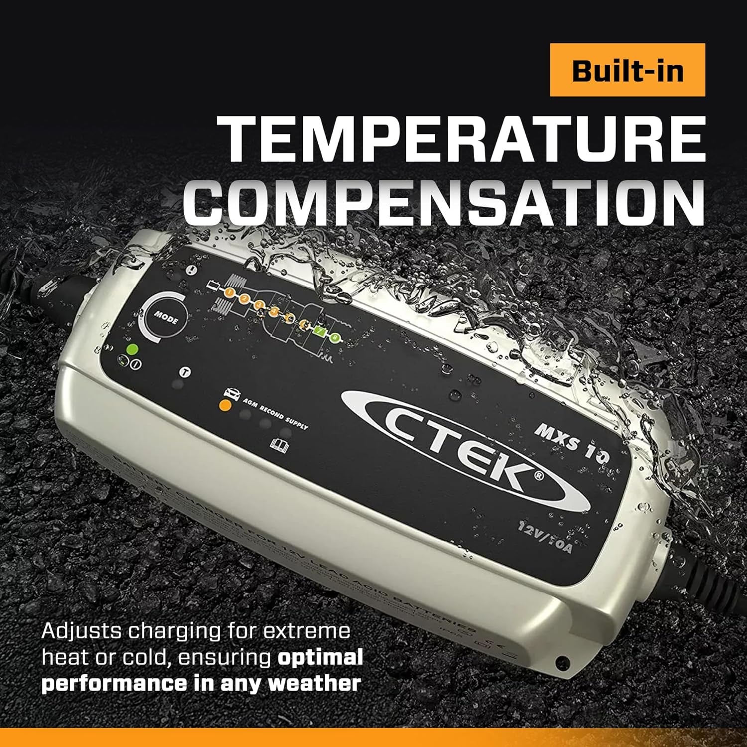 CTEK Multi MXS 10 - 10A 12V 8-Stage Smart Battery Charger & Conditioner